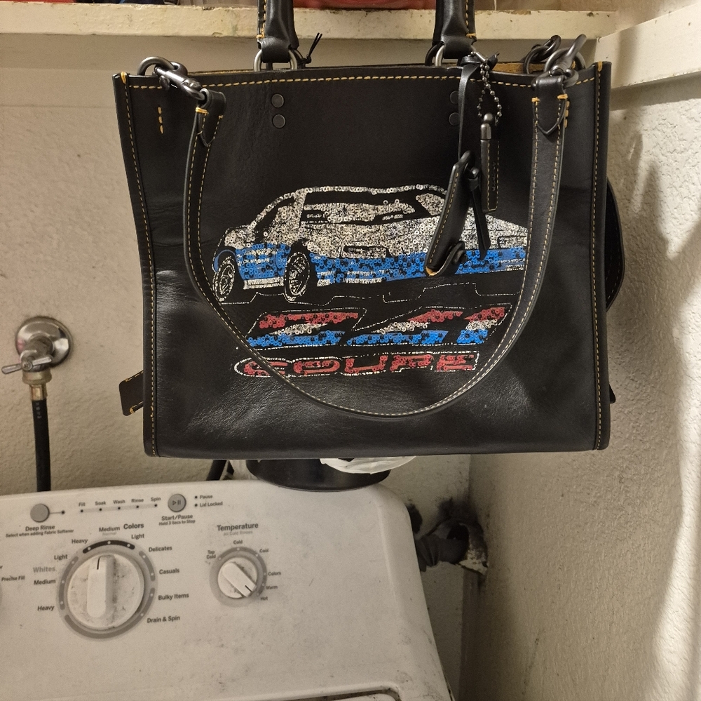 Coach Car Embelished Rogue With Matching Wallet